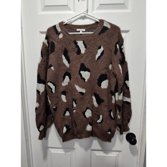 Jodifl Animal Print Pullover Sweater Size Large feels like Mohair Soft comfy - Picture 7 of 7